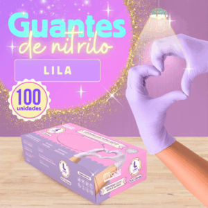 Guantes de Nitrilo Lila x100