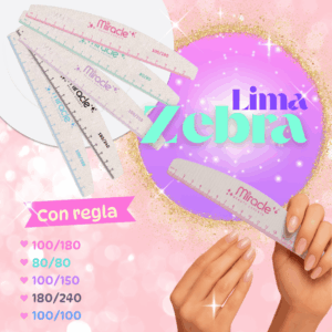 Lima zebra con regla