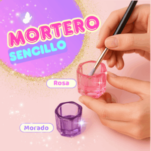 Mortero Sencillo Rosa y Morado