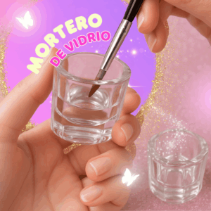 Mortero de vidrio transparente