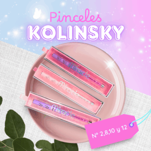 Pincel Kolinsky #10 Rosado y Lila